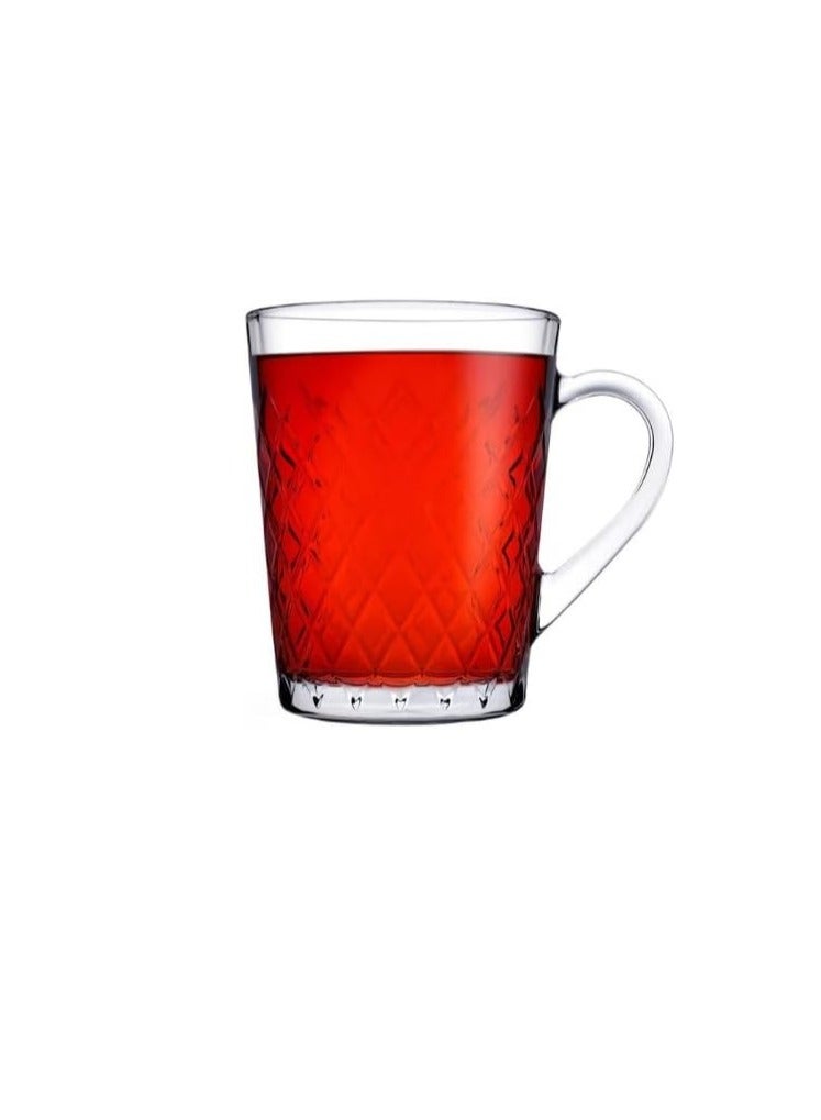 Pasabahce Mug Set “Ruby” Set of 6 Mugs- (265 cc)- Clear - Image 3