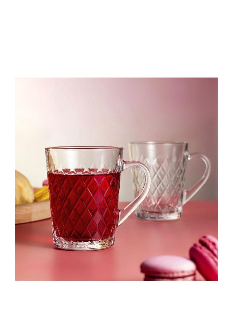 Pasabahce Mug Set “Ruby” Set of 6 Mugs- (265 cc)- Clear - Image 5
