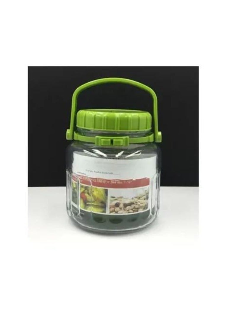 باساباتشي Pasabahce Glass Jar with Airtight Lid Harvest 2 Liter-Turkey Made  - Image 2