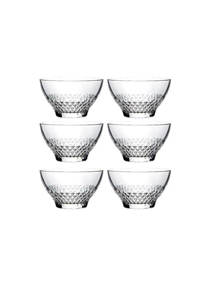 باساباتشي Pasabahce Infinity Soup Bowl Set of 6 bowls, (124 mm 4 3/4"),Turkey Made 415ml  - Image 1
