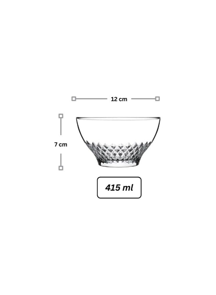 باساباتشي Pasabahce Infinity Soup Bowl Set of 6 bowls, (124 mm 4 3/4"),Turkey Made 415ml  - Image 3