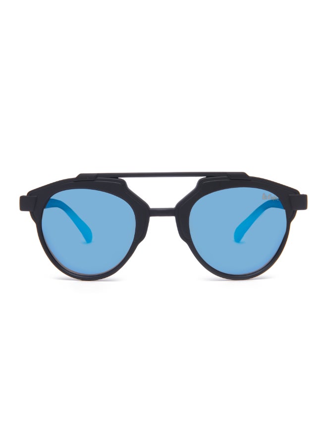 Lee Cooper Kids' Polarized Sunglasses Black Frame Blue Mirror Mirror Lens 48mm  - LCK102C01 - Image 1