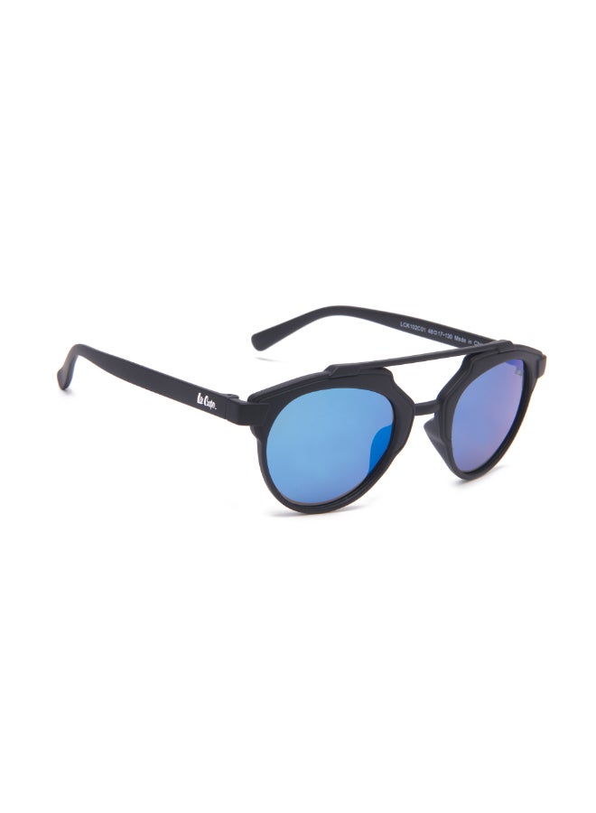 Lee Cooper Kids' Polarized Sunglasses Black Frame Blue Mirror Mirror Lens 48mm  - LCK102C01 - Image 2