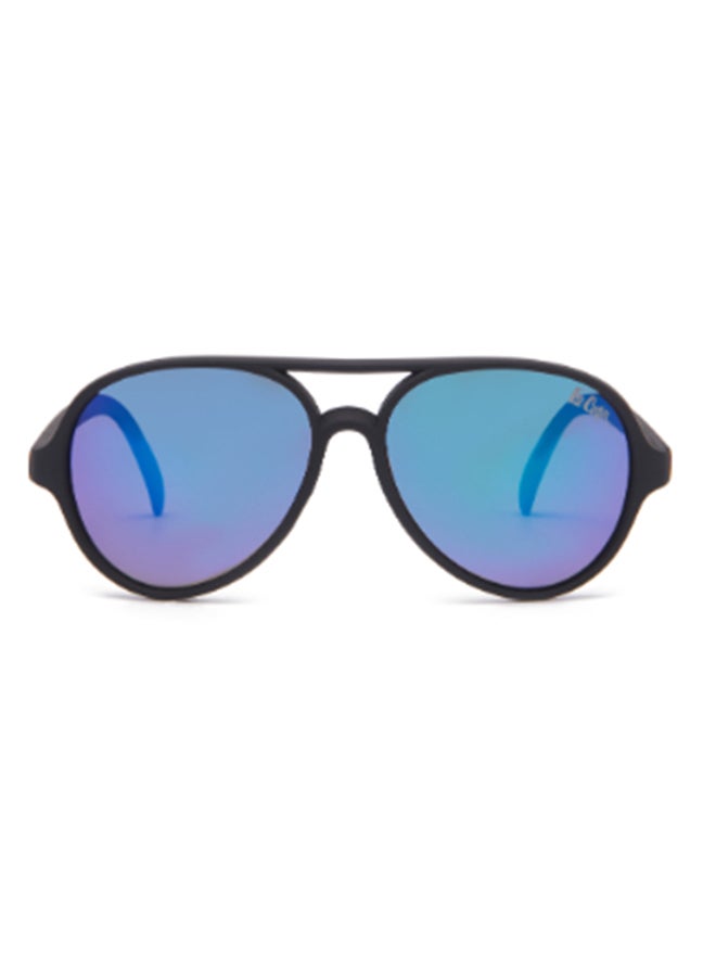 Lee Cooper Kids' Polarized Sunglasses Black Frame Green Mirror Lens - 55mm Lens - LCK103C01  - Image 1