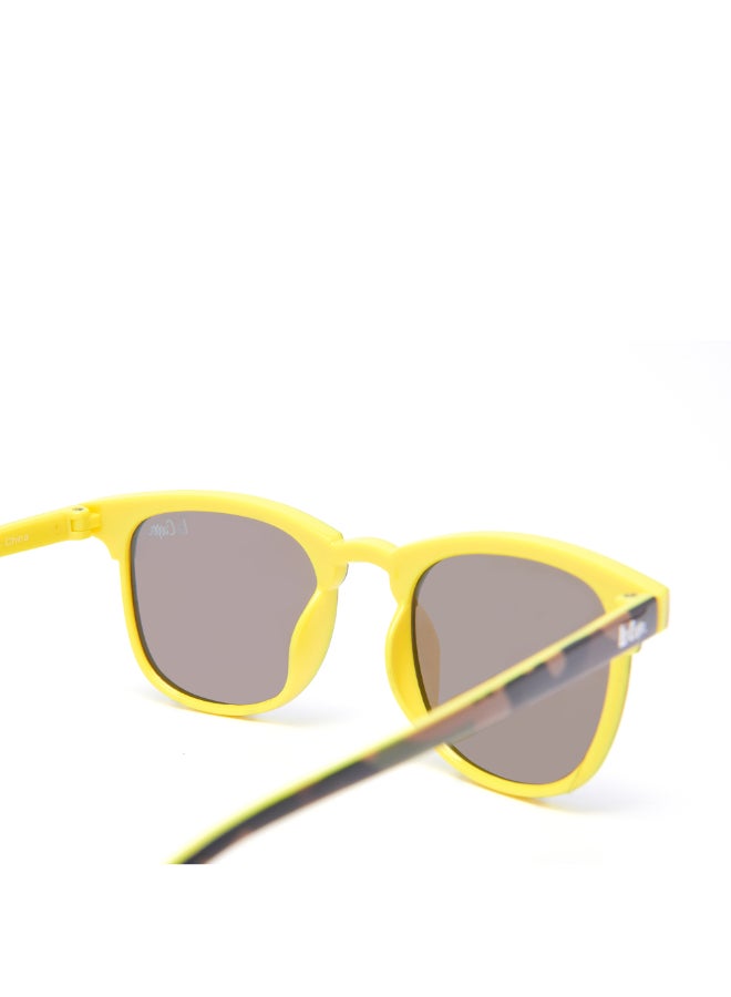 Kids' Polarized Sunglasses Yellow Frame Blue Mirror Mirror Lens 50mm  - LCK105C01