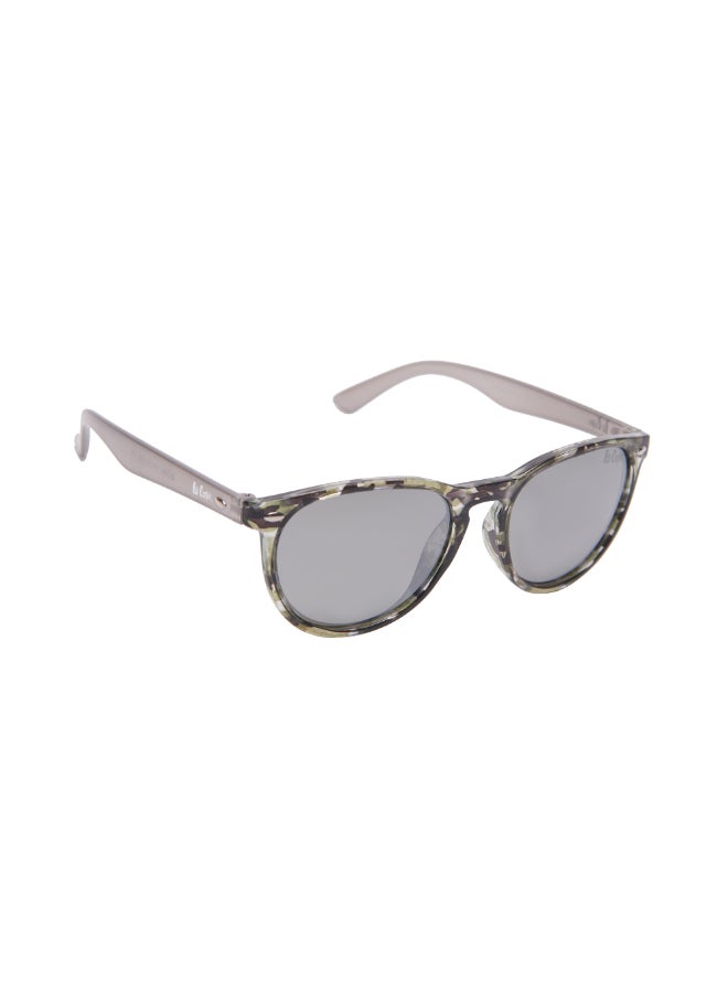 لي كوبر Kids' Polarized Sunglasses Grey Frame Silver Mirror Mirror Lens 48mm  - LCK106C03  - Image 2