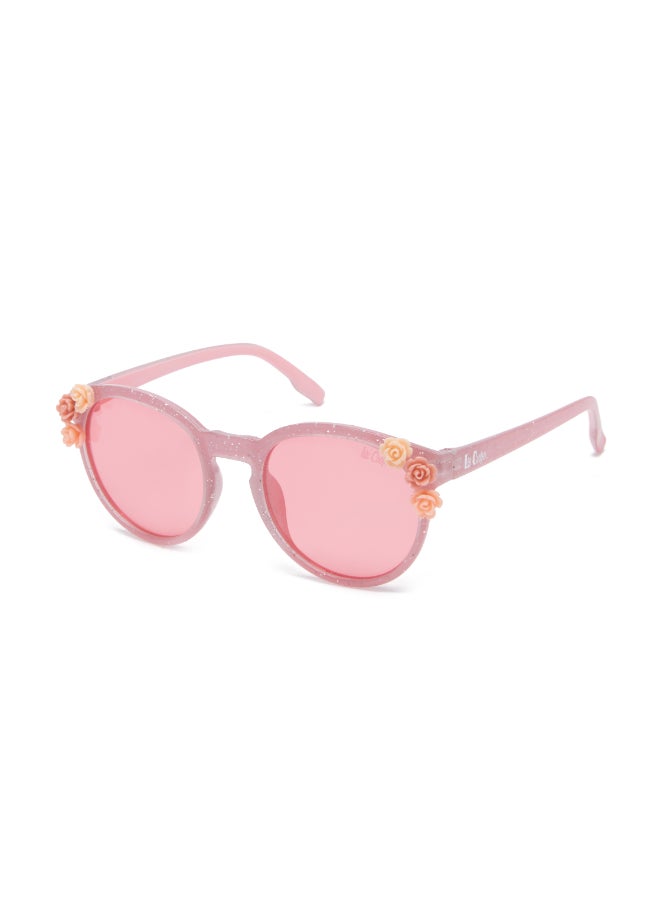 لي كوبر Girls' Polarized Sunglasses Pink Frame Pink Mirror Lens 46mm  - LCK107C01  - Image 3