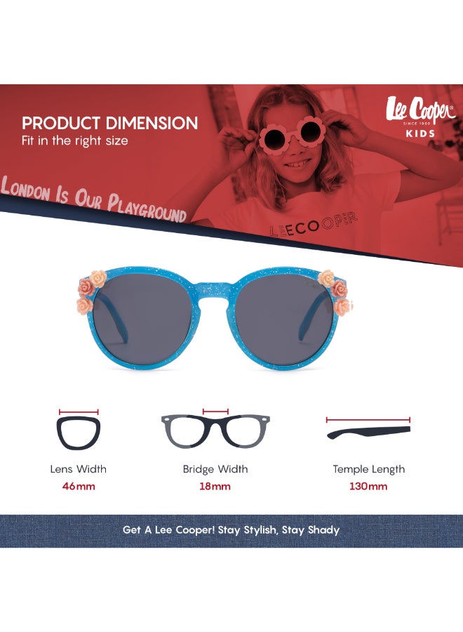 لي كوبر - Girls' Polarized Sunglasses Blue Frame Blue Lens - 46mm Lens - LCK107C03 - Image 1