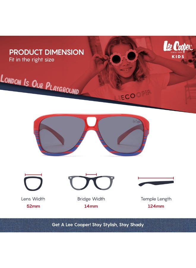 Lee Cooper - Kids' Polarized Sunglasses Red Frame Grey Lens - 52mm Lens - LCK108C02 - Image 1