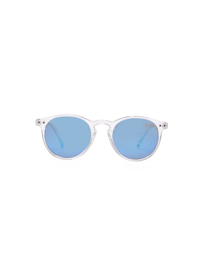لي كوبر Kids' Polarized Sunglasses Transprarent Frame Blue Mirror Mirror Lens 45mm  - LCK112C03  - Image 1