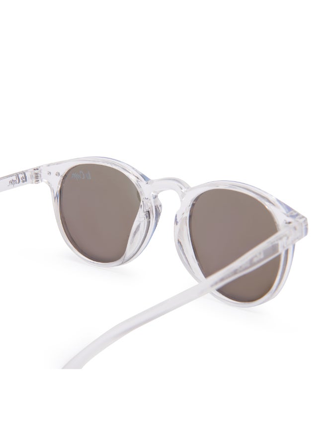 Kids' Polarized Sunglasses Transprarent Frame Blue Mirror Mirror Lens 45mm  - LCK112C03