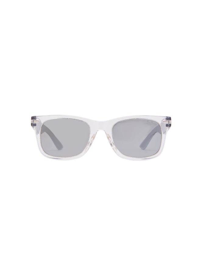 Lee Cooper Kids' Polarized Sunglasses Transprarent Frame Silver Mirror Lens - 44mm Lens - LCK114C02  - Image 1