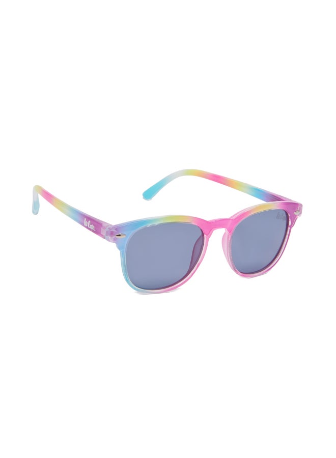 لي كوبر Kids' Polarized Sunglasses Rainbow Colorful Frame Blue Mirror Lens 41mm  - LCK115C02  - Image 2