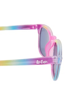 Lee Cooper Kids' Polarized Sunglasses Rainbow Colorful Frame Blue Lens - 41mm Lens - LCK115C02  - Image 4