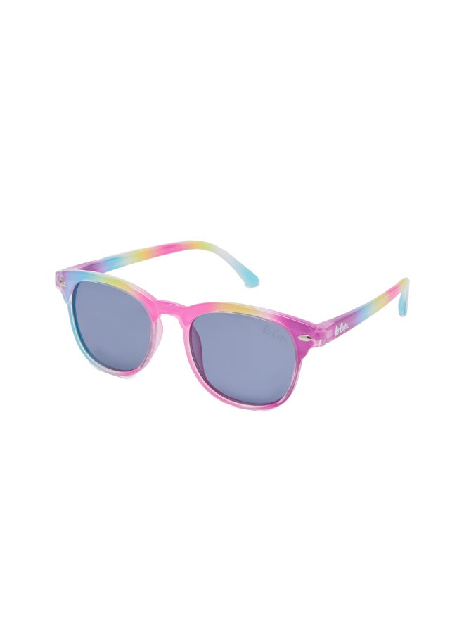 لي كوبر Kids' Polarized Sunglasses Rainbow Colorful Frame Blue Mirror Lens 41mm  - LCK115C02  - Image 3