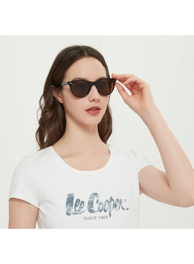 لي كوبر Polarized Sunglasses Demi Frame Brown Lens - 52mm Lens - LC1002C01 - Image 5
