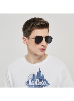 لي كوبر Polarized Sunglasses Black Frame Smoke Lens - 57mm Lens - LC1015C02  - Image 4