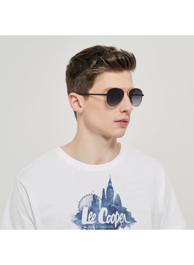 لي كوبر - Polarized Sunglasses Gold Frame Grad Smoke Lens - 57mm Lens - LC1015C03 - Image 1