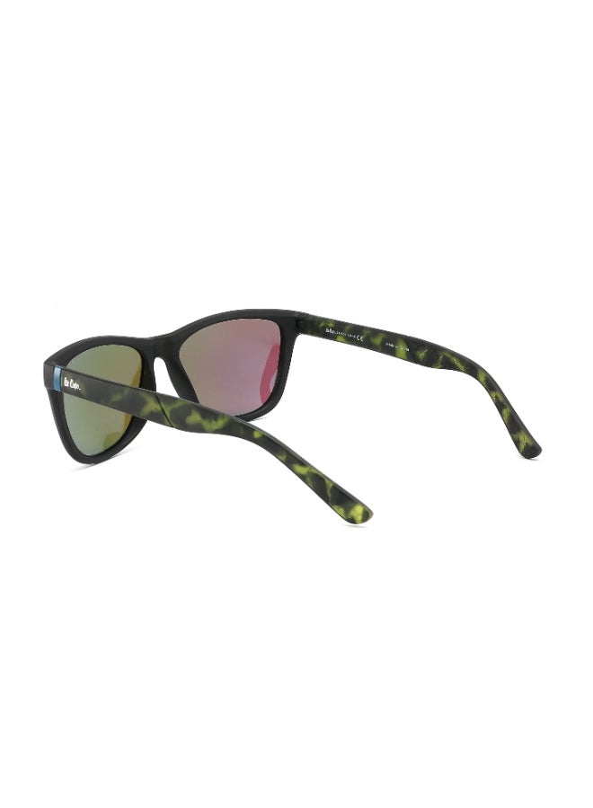 لي كوبر Polarized Sunglasses Demi Frame Blue Revo Mirror Lens 55mm  - LC1039C03  - Image 3