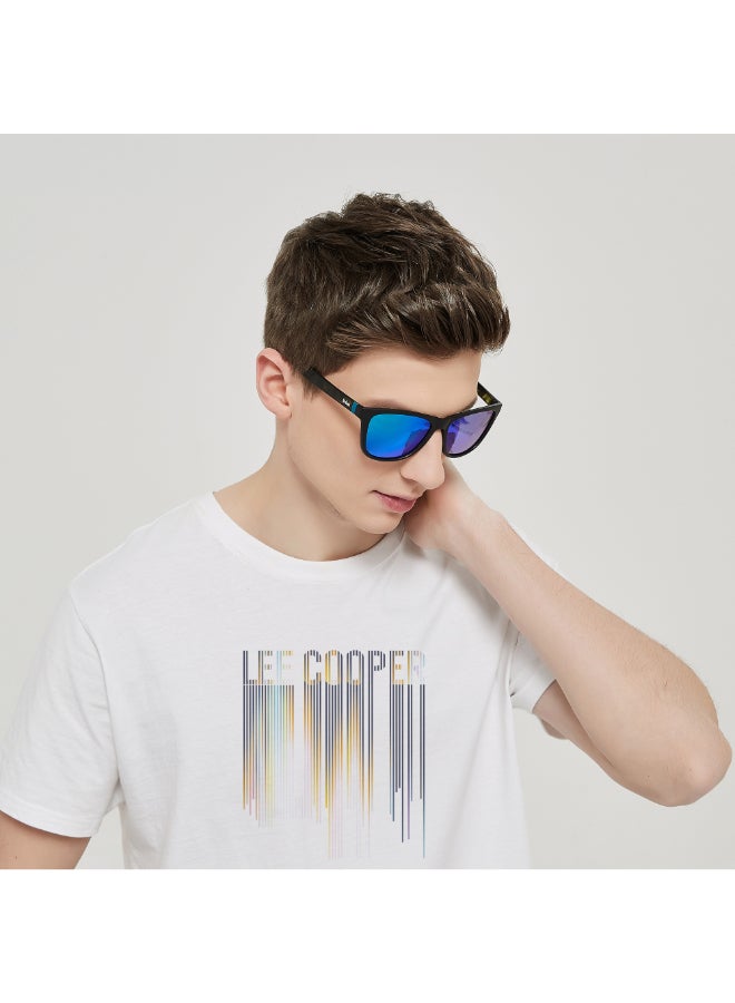 لي كوبر Polarized Sunglasses Demi Frame Blue Revo Mirror Lens 55mm  - LC1039C03  - Image 5