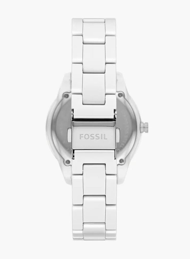 FOSSIL Women's Stella Round Quartz Watch CE1113 - 38 mm - White  - Image 4