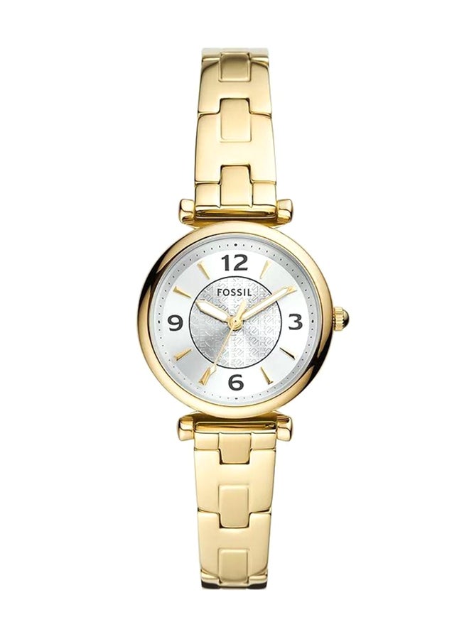 FOSSIL Women's Carlie Round Quartz Watch ES5203 - 28 mm - Gold  - Image 1