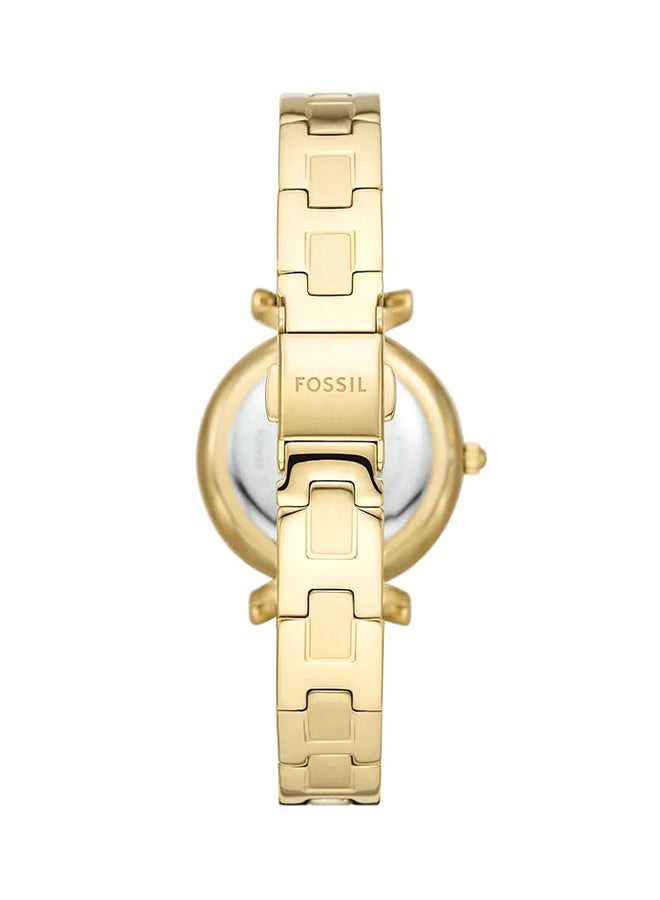FOSSIL Women's Carlie Round Quartz Watch ES5203 - 28 mm - Gold  - Image 4