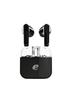 Wireless Bluetooth Earphones, Transparent Design with Surround Sound, Stable Connection, Compatible with iPhone, iPad, MacBook, Samsung Black