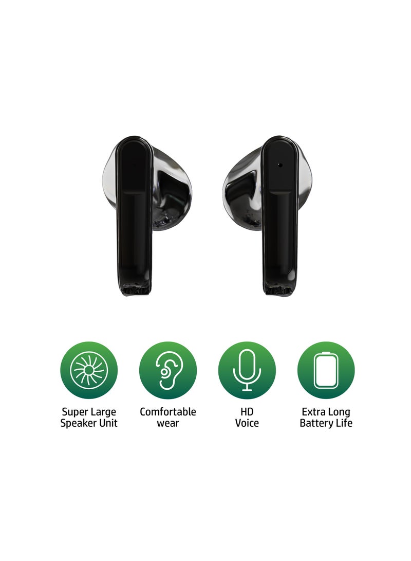 Acer - Wireless Bluetooth Earphones, Transparent Design with Surround Sound, Stable Connection, Compatible with iPhone, iPad, MacBook, Samsung Black - Image 1