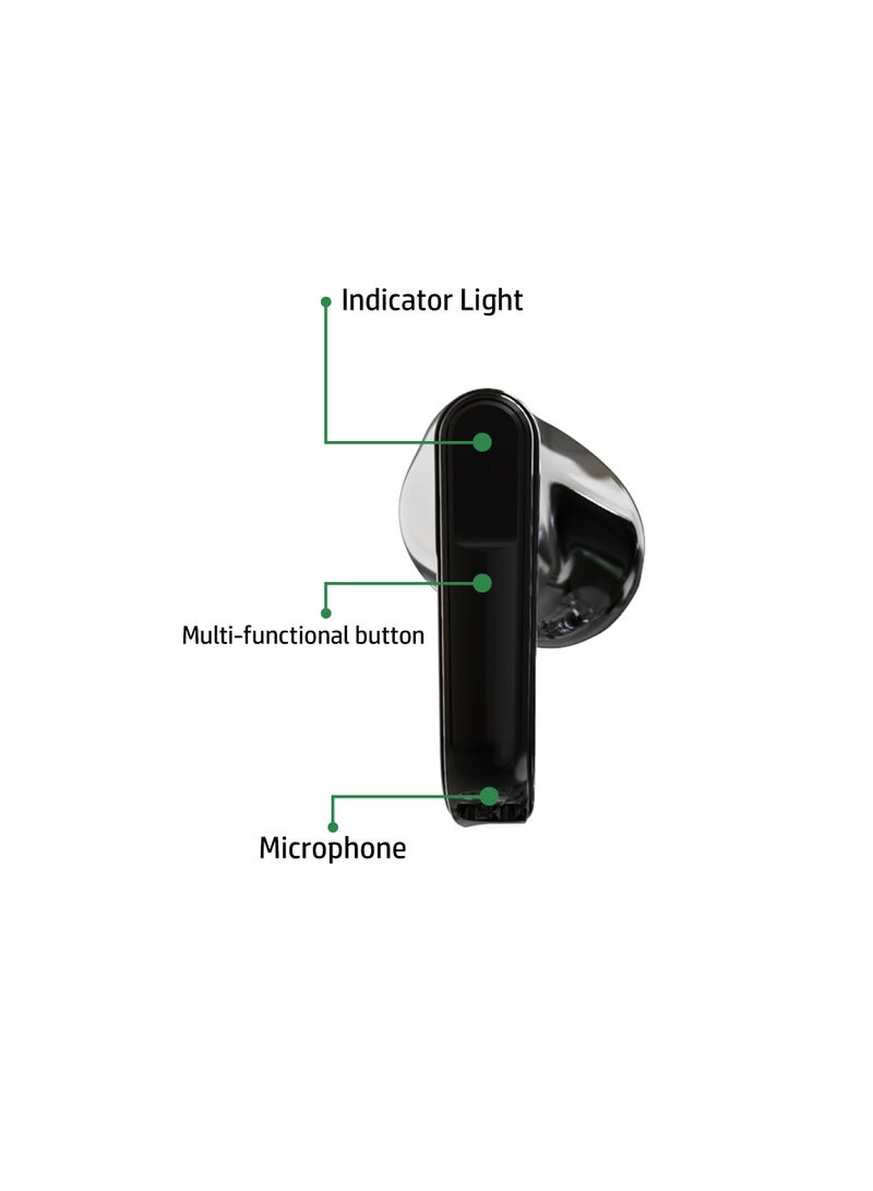 Acer - Wireless Bluetooth Earphones, Transparent Design with Surround Sound, Stable Connection, Compatible with iPhone, iPad, MacBook, Samsung Black - Image 1