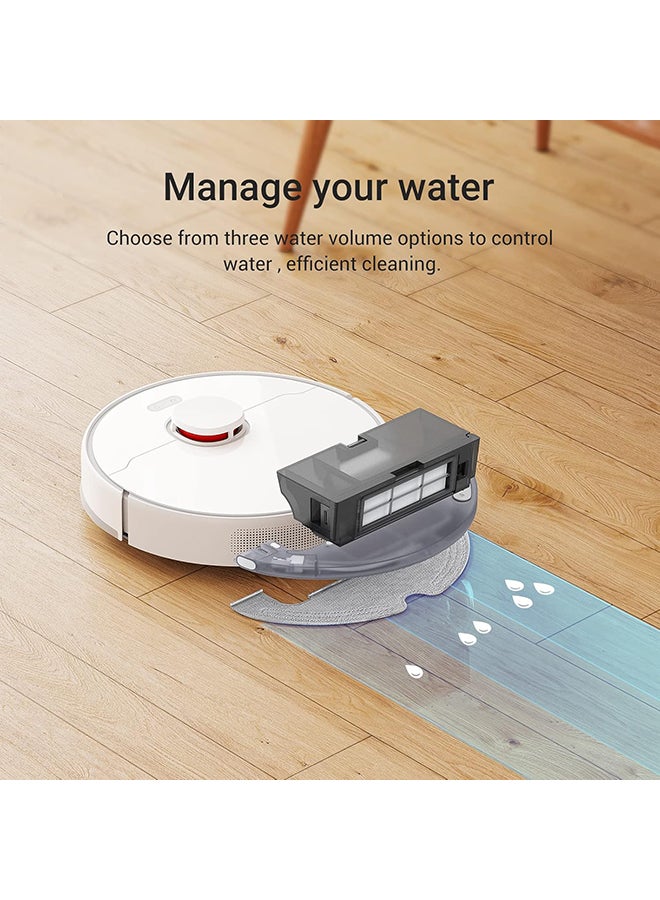 Dreame - Dreame D10 Plus Robot Vacuum Cleaner with Mop, 4000 Pa Strong Suction, LiDAR Navigation, Self Emptying Base for 45 Days of Cleaning, Compatible with Alexa, Wi-Fi Connected 0.01 W D10 PLUS WHITE - Image 1