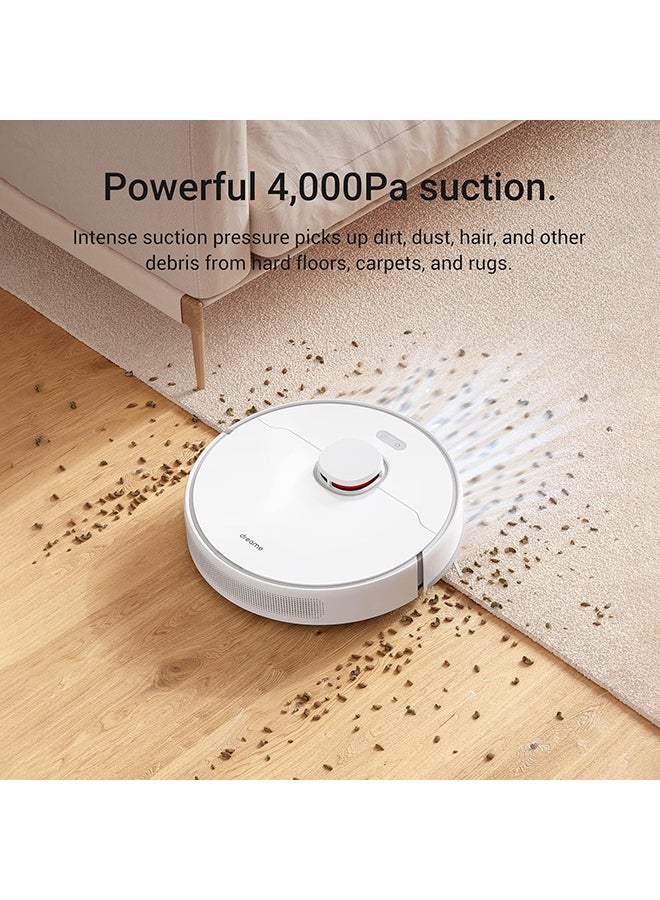 Dreame - Dreame D10 Plus Robot Vacuum Cleaner with Mop, 4000 Pa Strong Suction, LiDAR Navigation, Self Emptying Base for 45 Days of Cleaning, Compatible with Alexa, Wi-Fi Connected 0.01 W D10 PLUS WHITE - Image 1