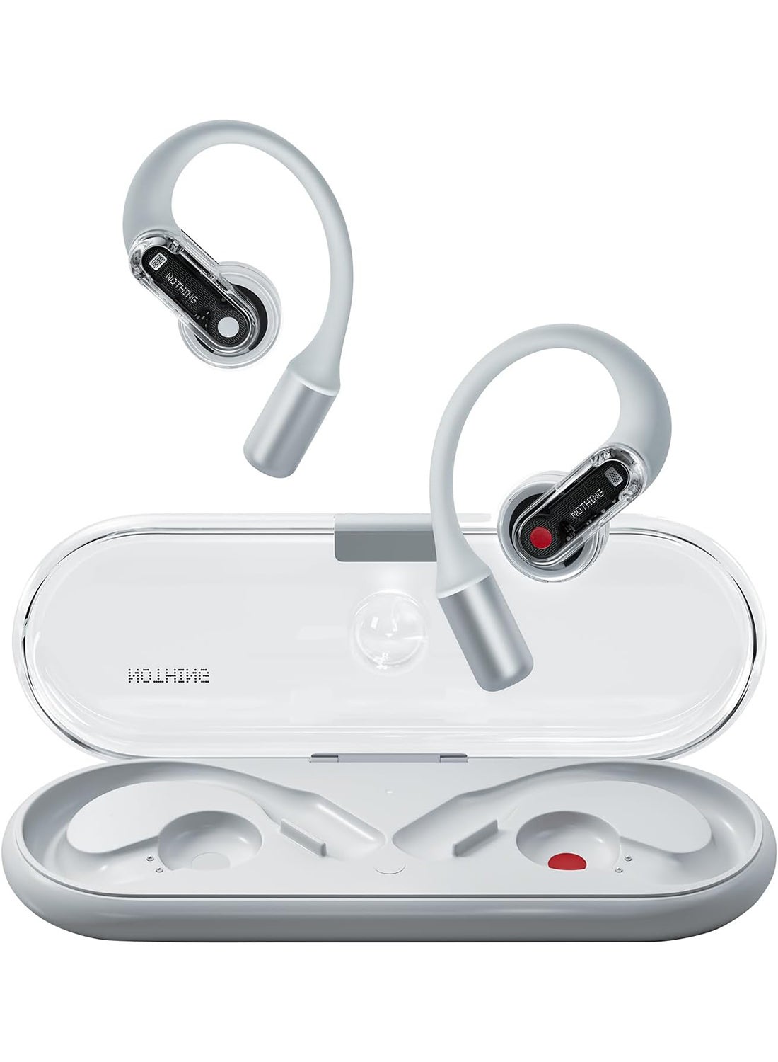 Nothing Ear (open) wireless open headphones with Dual mics and AI Clear Voice, Open Sound Technology, IP54 water resistant, 30 hours of playback and Advanced EQ White 