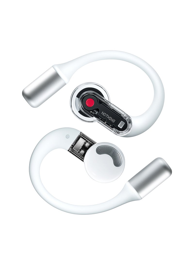 Nothing Ear (open) wireless open headphones with Dual mics and AI Clear Voice, Open Sound Technology, IP54 water resistant, 30 hours of playback and Advanced EQ White  - Image 2
