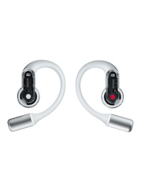 Ear (open) wireless open headphones with Dual mics and AI Clear Voice, Open Sound Technology, IP54 water resistant, 30 hours of playback and Advanced EQ White
