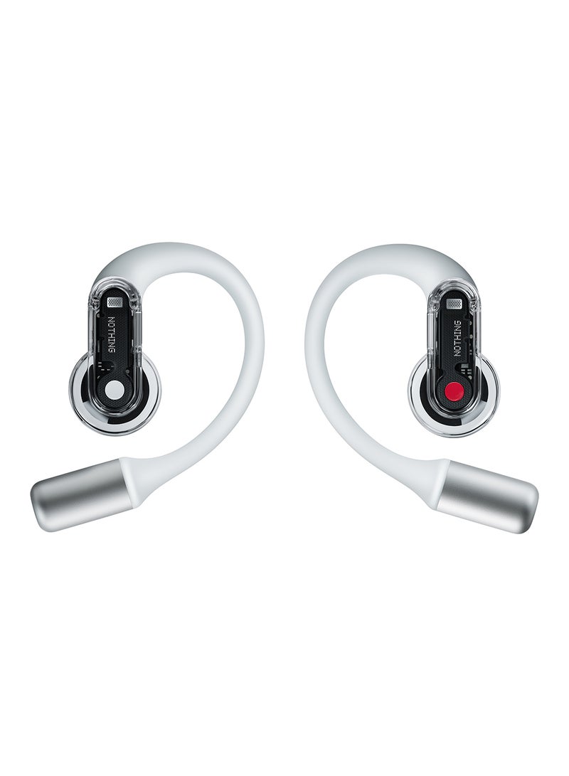 Nothing Ear (open) wireless open headphones with Dual mics and AI Clear Voice, Open Sound Technology, IP54 water resistant, 30 hours of playback and Advanced EQ White  - Image 1