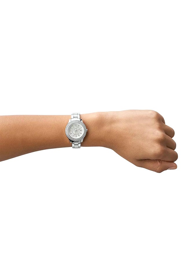 FOSSIL - Women's Stella Round Quartz Watch ES5137 - 30 mm - Silver - Image 1