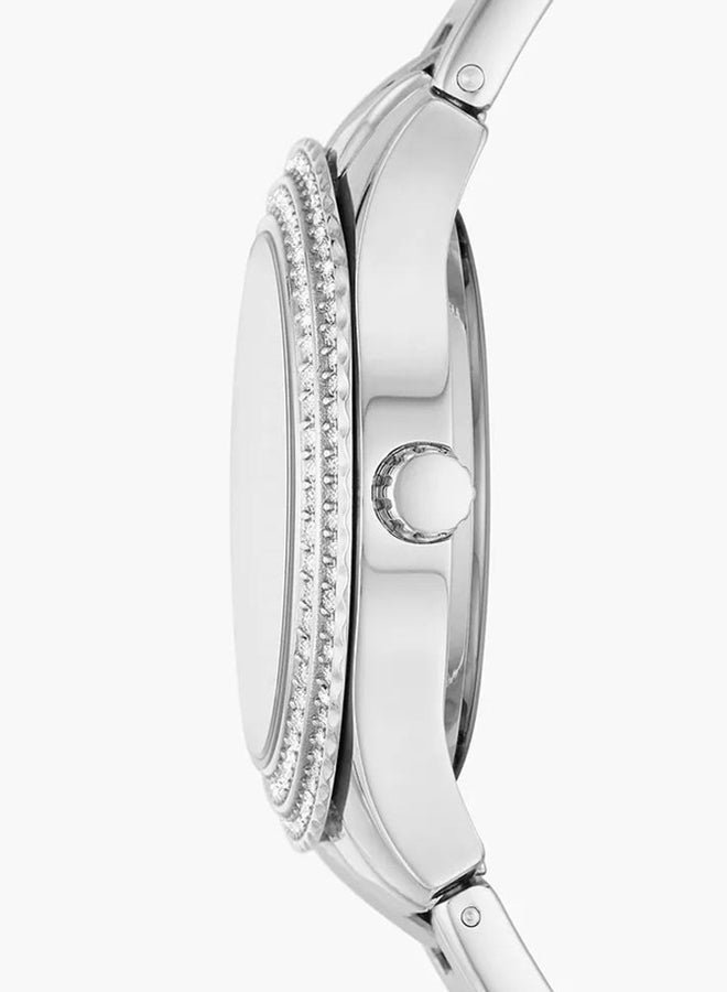 FOSSIL - Women's Stella Round Quartz Watch ES5137 - 30 mm - Silver - Image 1