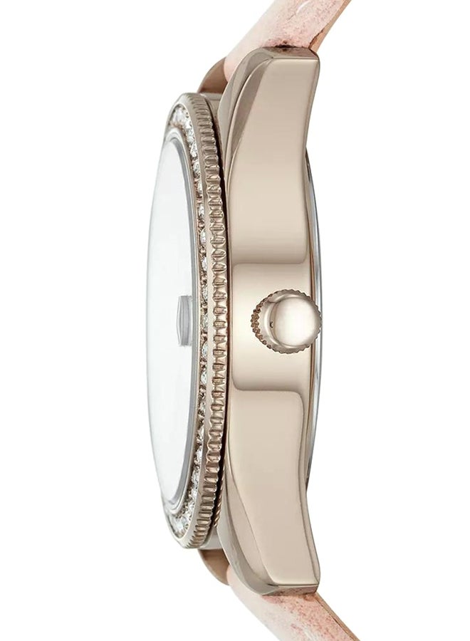 FOSSIL - Women's Scarlette Mini Round Quartz Watch ES4557 - 32 mm - Pink - Image 1