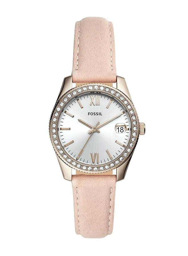 FOSSIL - Women's Scarlette Mini Round Quartz Watch ES4557 - 32 mm - Pink - Image 1