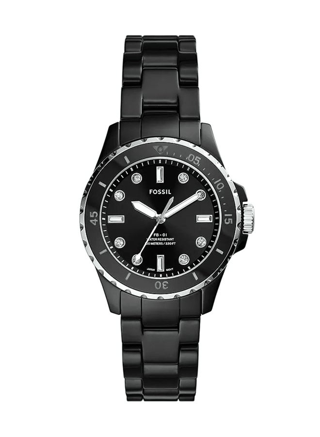 FOSSIL Unisex Fb-01 Round Quartz Watch CE1108 - 36 mm - Black - Image 1