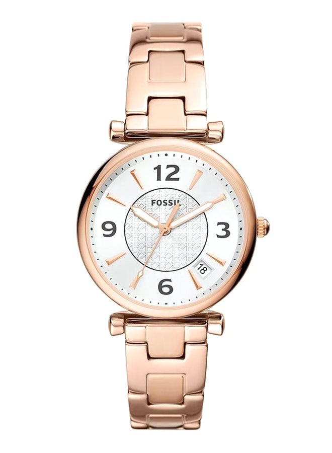 FOSSIL Women's Carlie Round Quartz Watch ES5158 - 35 mm - Gold  - Image 1