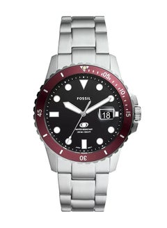 FOSSIL Men's Blue Dive Round Quartz Watch FS6013 - 42 mm - Silver  - Image 1