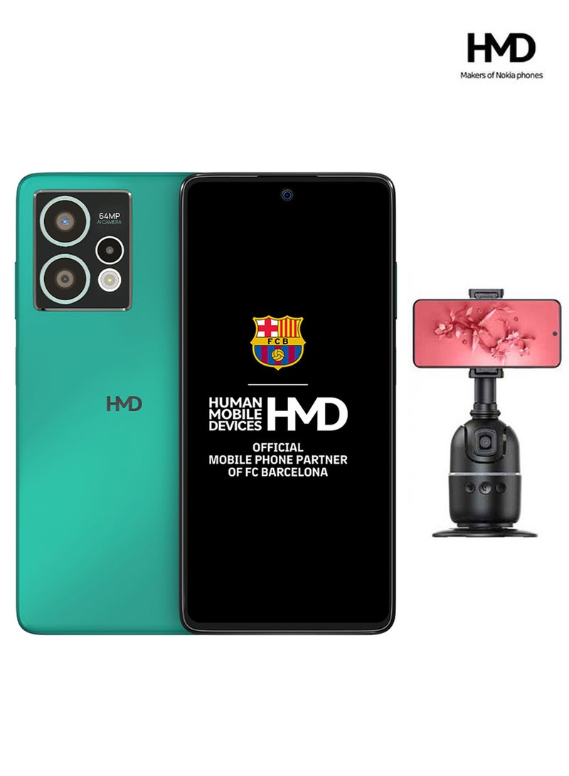 HMD Crest Max 5G Dual Sim Aqua Green 8GB RAM 256GB + 360 Auto Face Tracking camera + 1 year Screen Damage Protection - Middle East Version  - Image 1