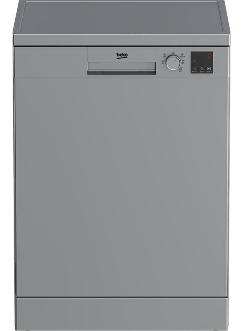 Free-Standing Dishwasher - 13 Place Settings - 5 Program 60 cm Full Size - Stainless Steel - Time Delay - Half Load DVN05322S Silver