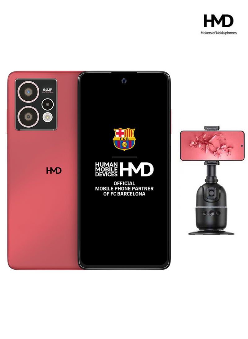 HMD (Makers of Nokia) Crest Max 5G Dual Sim Royal Pink 8GB RAM 256GB + 360 Auto Face Tracking camera + 1 year Screen Damage Protection - Middle East Version - Image 1