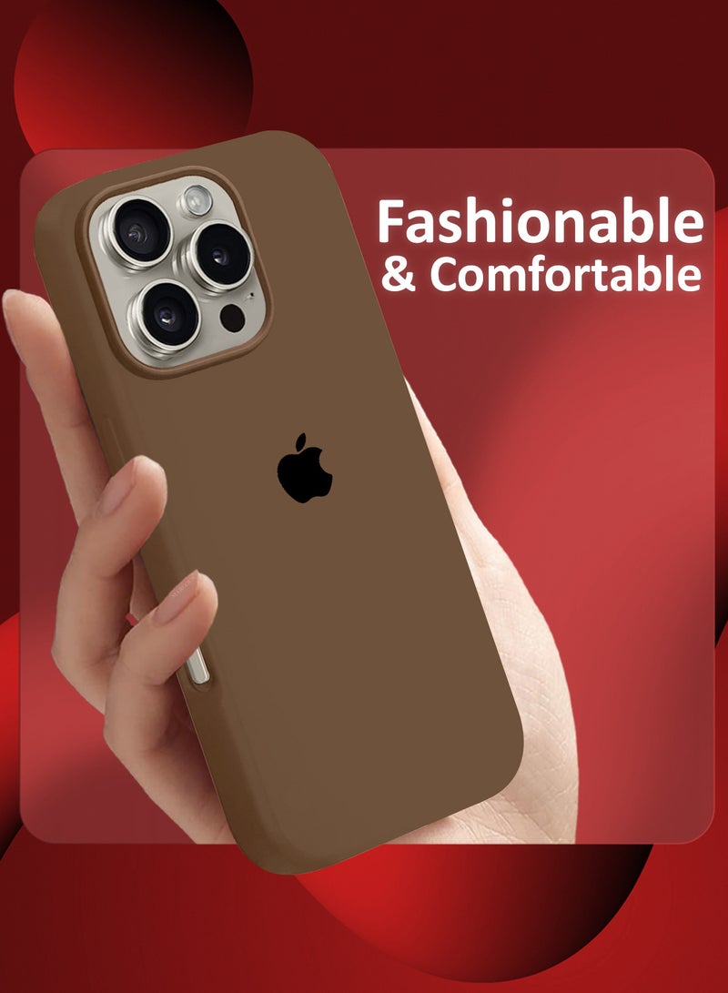 MARGOUN (for iPhone 16 Pro Max) Case, Slim Silicone Case, Full Covered Anti Scratch Shockproof Protective Cover Desert Titanium  - Image 2