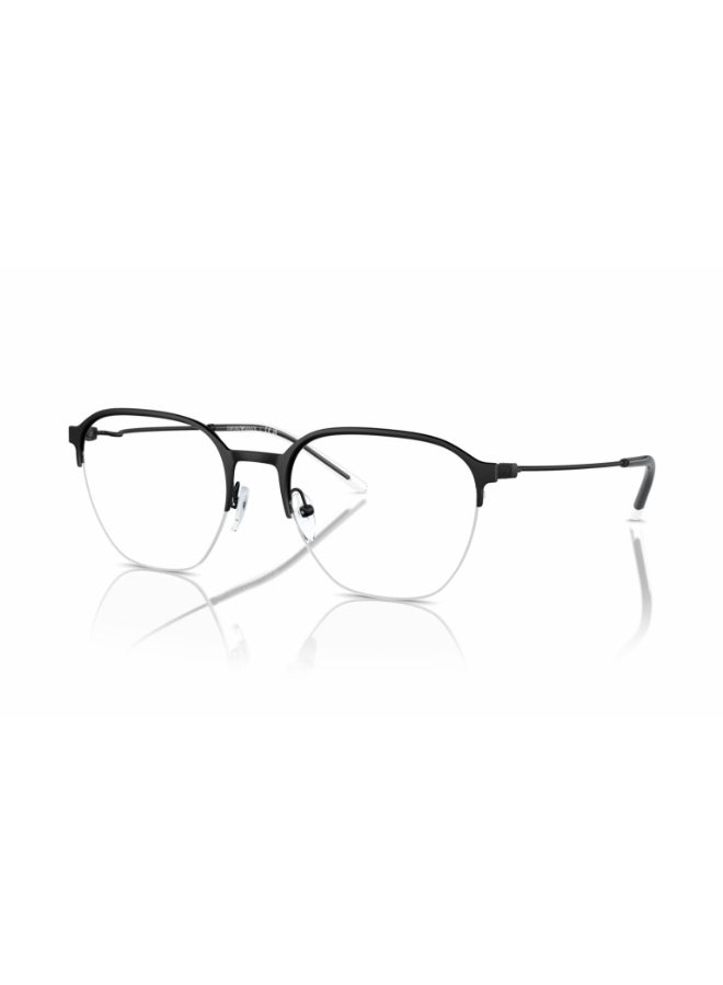 EMPORIO ARMANI Unisex Round Shape Plastic Eyeglass Frames 3001 - Lens Size: 54 Mm - Matte Black - Image 1