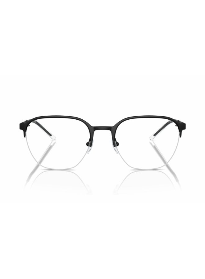 EMPORIO ARMANI Unisex Round Shape Plastic Eyeglass Frames 3001 - Lens Size: 54 Mm - Matte Black - Image 3