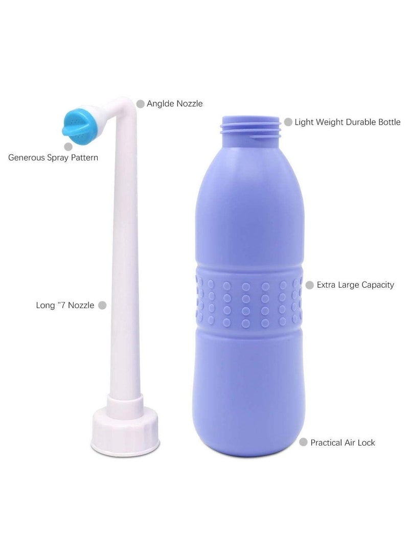 Home Care - Home Care Large Portable Bidet Bottle with Extended Nozzle – 650ml Travel Bidet for Effortless Personal Cleansing and Hygiene Blue - Image 1
